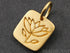 24K Gold Vermeil Over Sterling Silver Lotus in Square Charm-- VM/CH4/CR45